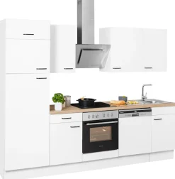 OPTIFIT Küchenzeile »Elga« Premium-Küche mit Soft-Close-Funktion, Vollauszug, Breite 280 cm