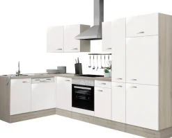 OPTIFIT Küchenzeile »Faro« Stellbreite 300x175 cm, wahlweise mit E-Geräten,mit Apothekerschr.