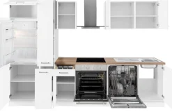 OPTIFIT Küchenzeile »Iver Breite 300 cm« mit Hanseatic E-Geräten, inkl. Kühlschrank