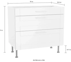 OPTIFIT Kochfeldumbauschrank »Ahus« Breite 90 cm