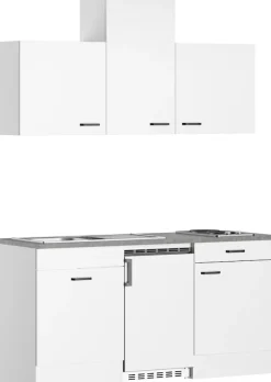 OPTIFIT Pantryküche »OPTImulti« Breite 170 cm, mit Unterbaukühlschrank und 2-Platten-Kochfeld