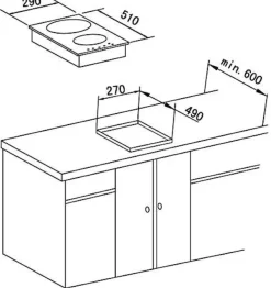 OPTIFIT Pantryküche »OPTImulti« Breite 170 cm, mit Unterbaukühlschrank und 2-Platten-Kochfeld