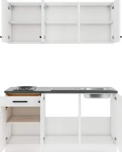 OPTIFIT Pantryküche »Palma« Breite 150 cm, wahlweise mit Unterbaukühlschrank oder Kochfeld