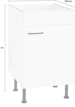 OPTIFIT Spülenschrank »Elga« mit Soft-Close-Funktion, höhenverstellbaren Füßen, Breite 50 cm