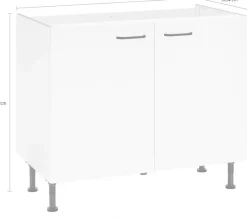 OPTIFIT Spülenschrank »Elga« mit Soft-Close-Funktion, höhenverstellbaren Füßen, Breite 100 cm