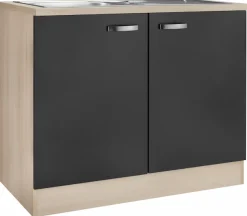 OPTIFIT Spülenschrank »Faro« , mit Metallgriffen, Breite 100 cm