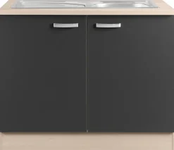 OPTIFIT Spülenschrank »Faro« , mit Metallgriffen, Breite 100 cm