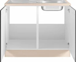 OPTIFIT Spülenschrank »Faro« , mit Metallgriffen, Breite 100 cm