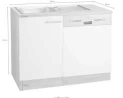 OPTIFIT Spülenschrank »Kalmar« , mit Tür/Sockel für Geschirrspüler