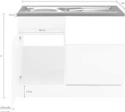 OPTIFIT Spülenschrank »Roth« Breite 110 cm