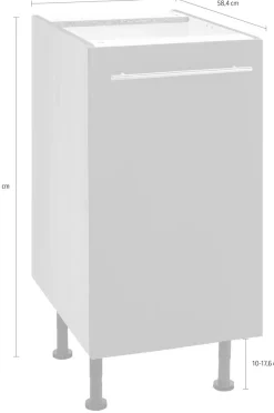 OPTIFIT Unterschrank »Bern« 40 cm breit, mit 1 Tür mit höhenverstellbaren Füßen, mit Metallgriff