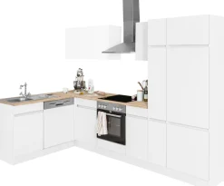 OPTIFIT Winkelküche »Roth« Stellmaße 300x175 cm, wahlweise mit E-Geräten, mit Apothekerschrank