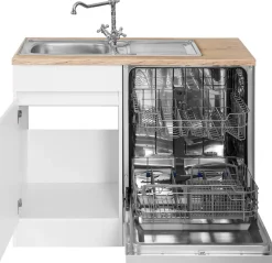 OPTIFIT Winkelküche »Roth« Stellmaße 300x175 cm, wahlweise mit E-Geräten, mit Apothekerschrank