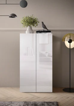OTTO home Aktenschrank »Basic, Mehrzweckschrank mit 2 Türen (innen 2 Einlegeböden),« Büroschrank in verschiedenen Farben, B 63 x H 114 cm
