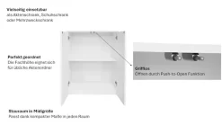OTTO home Aktenschrank »Jarvie« Mehrzweckschrank, Push-to-open, 2 Fächer, 60x80 cm