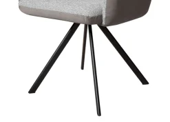 OTTO home Armlehnstuhl »Gabi Polsterstuhl, Esszimmerstuhl, Küchenstuhl, 4-Fußstuhl« () Gestell aus matt-schwarzem Flachmetall, stabil, 2-Stoff-Design