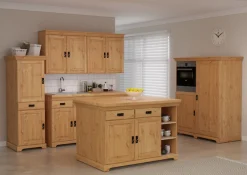OTTO home Backofen/Kühlumbauschrank »Rügen« Breite 127 cm, Kiefer massiv, Nische für Kühlschrank