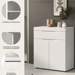 OTTO home Badkommode »MAOI, Breite 75 cm, 2 Türen, 1 Schubkasten, 2 Fächer« Badezimmerschrank, Schrank, Kommode, Midischrank, Bad, Badezimmer
