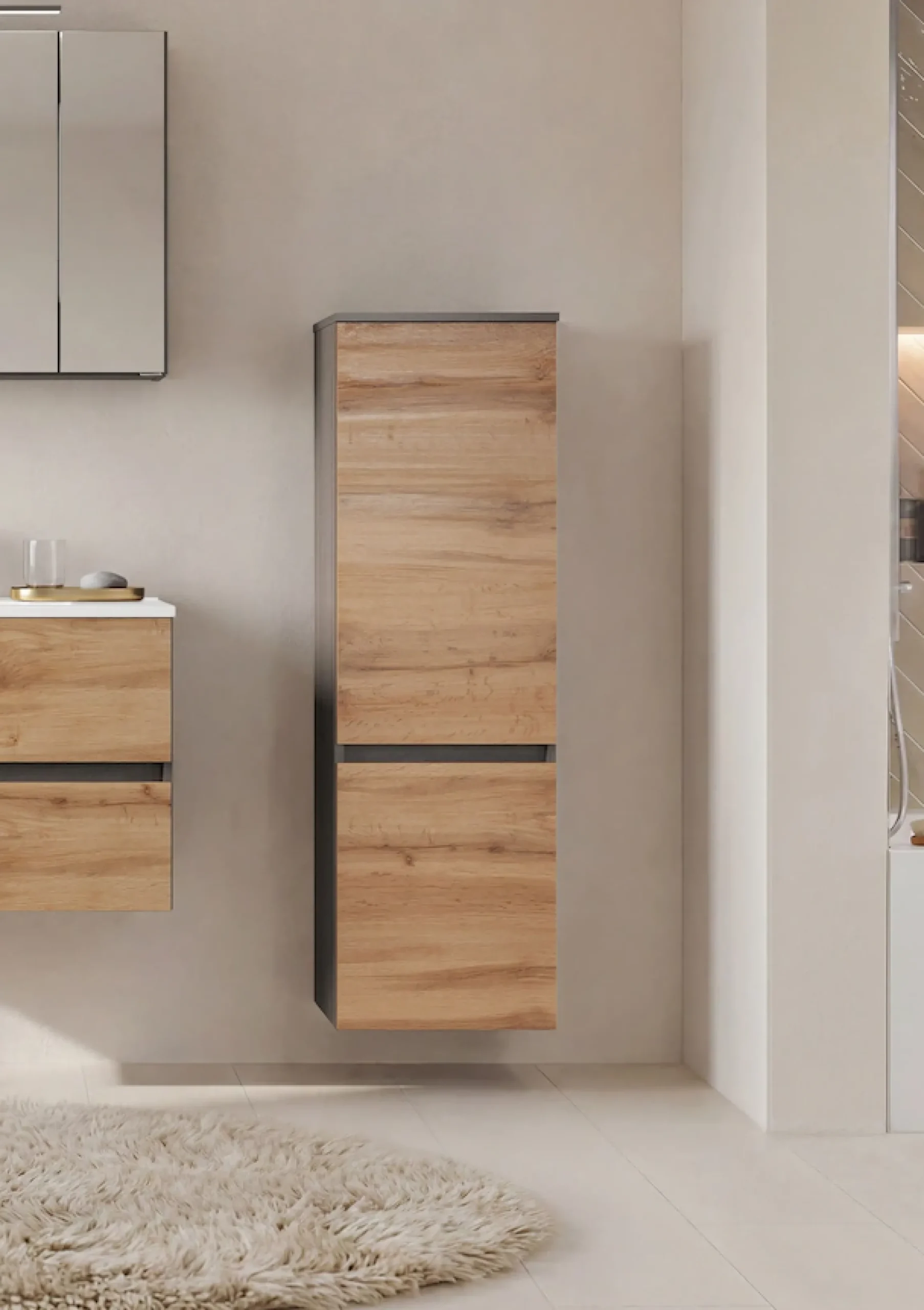 OTTO home Badmöbel-Set »BOZEN, 5-tlg. Unterbecken-Set - Midischrank«