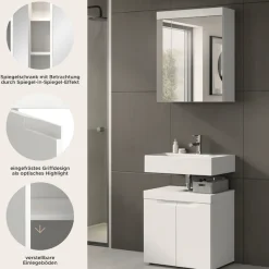 OTTO home Badmöbel-Set »MAOI, 2-teilige Badkombination, hochwertige MDF Front«
