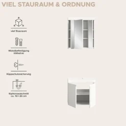 OTTO home Badmöbel-Set »MAOI, 2-teilige Badkombination, hochwertige MDF Front«
