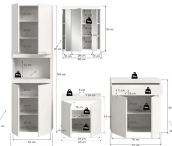 OTTO home Badmöbel-Set »MAOI, 4-teilige Badkombination, hochwertige MDF Front«