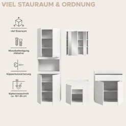 OTTO home Badmöbel-Set »MAOI, 4-teilige Badkombination, hochwertige MDF Front«