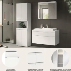 OTTO home Badmöbel-Set »MAOI, 3-teilige Badkombination, hochwertige MDF Front«