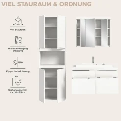 OTTO home Badmöbel-Set »MAOI, 3-teilige Badkombination, hochwertige MDF Front«