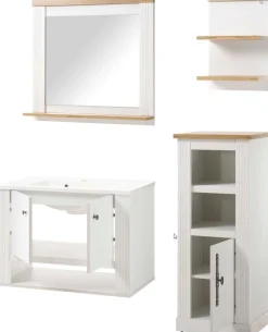 OTTO home Badmöbel-Set »WESTMINSTER, Bad im Landhausstil, 4-teiliges Badezimmer« 4 Stk. tlg.