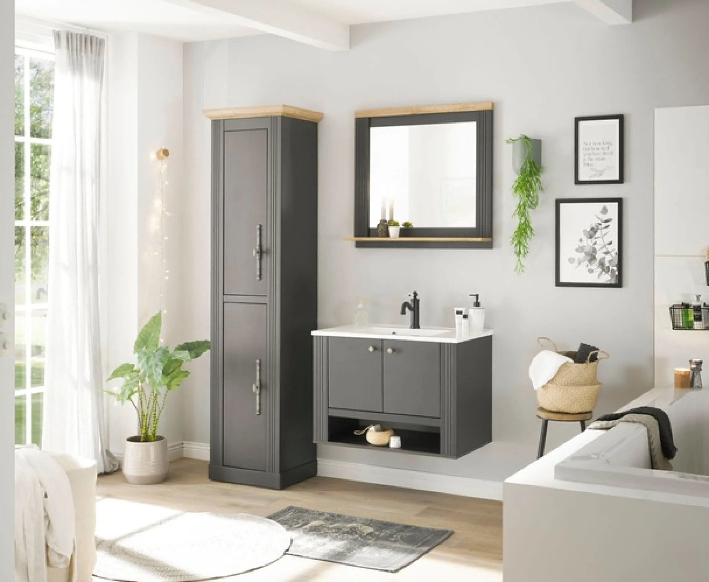 OTTO home Badmöbel-Set »WESTMINSTER, Bad im Landhausstil, 3-teiliges Badezimmer« 3 Stk. tlg.