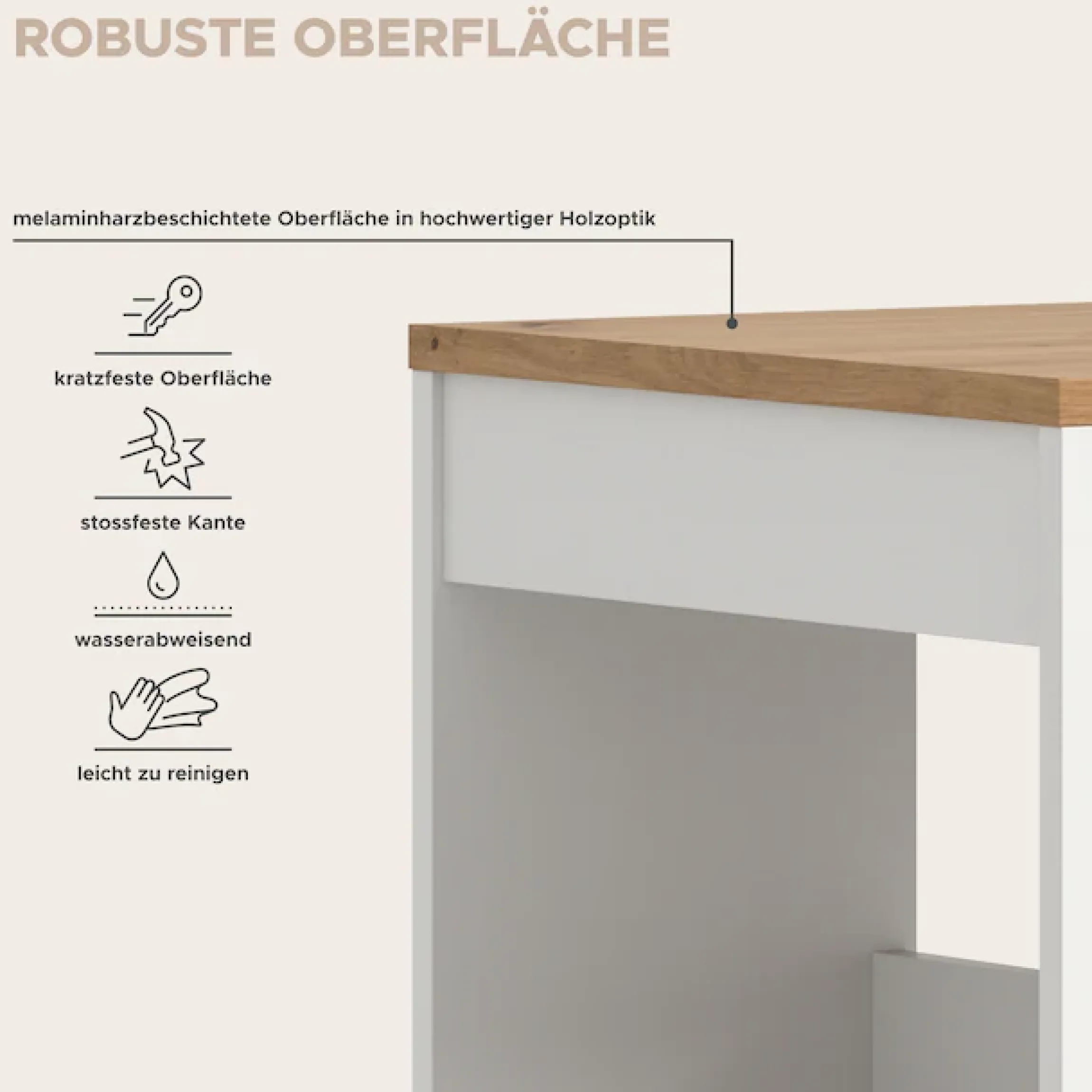 OTTO home Bartisch »NORDBY, Breite x Höhe: 105 x 103cm, 4 offene Fächer« Esstisch, Stehtisch, Tresentisch, Bistrotisch, Küchentisch