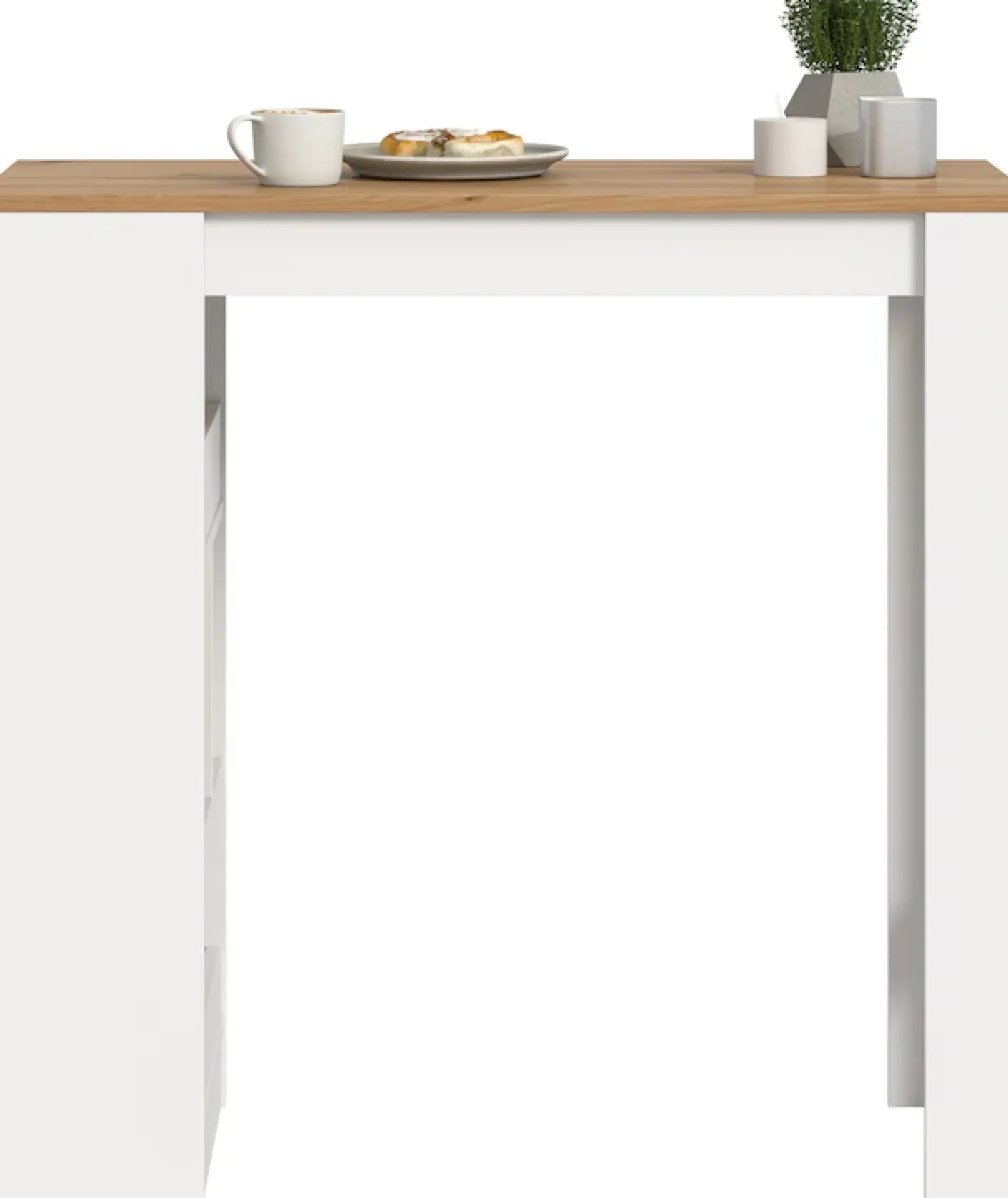 OTTO home Bartisch »NORDBY, Breite x Höhe: 105 x 103cm, 4 offene Fächer« Esstisch, Stehtisch, Tresentisch, Bistrotisch, Küchentisch