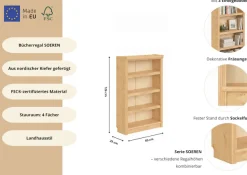 OTTO home Bücherregal »Soeren« aus massiver Kiefer, Tiefe 29 cm, FSC®-zertifiziert