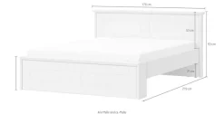 OTTO home Bettgestell »Evergreen, UV lackiertes MDF, FSC-zertifiziert, Made in Europe« optional passende Stauraumschubladen und Nachttische erhältlich,Holzbett im klassischen Landhaus Stil, 160x200cm Liegefläche
