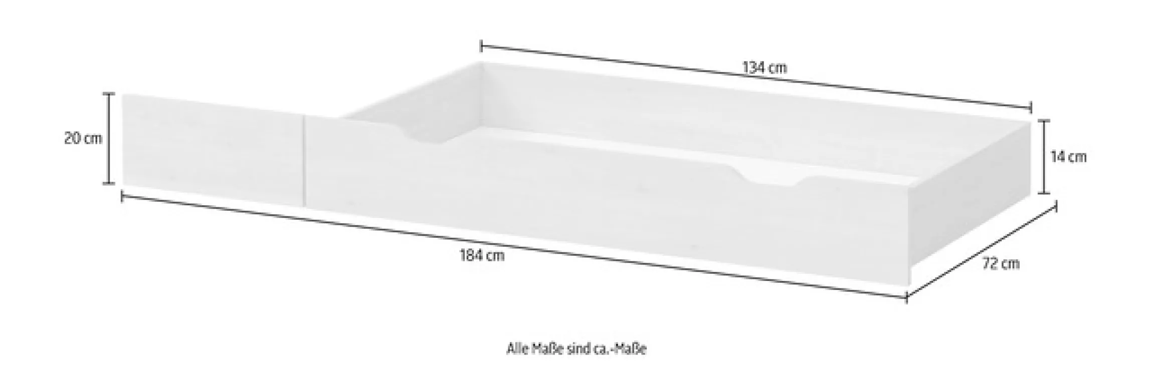 OTTO home Bettschubkasten »Evergreen,Schublade auf Rollen für ausreichend Stauraum unter dem Bett« Ergänzung für das Bett Evergreen