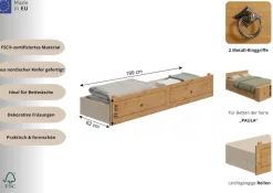 OTTO home Bettschubkasten »Paula« 1 Stk. tlg. aus massiver Kiefer, passend für gleichnamiges Bett, FSC®