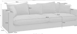 OTTO home Big-Sofa »Coray« extra weich und kuschelig, Füllung mit Federn und Daunen