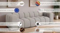 OTTO home Big-Sofa »KALLIE Design-Sofa mit Steppung, Bubble-Optik, Breite 248 cm« moderne Steppung, hoher Sitzkomfort und modernes Design