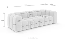 OTTO home Big-Sofa »KALLIE Design-Sofa mit Steppung, Bubble-Optik, Breite 248 cm« moderne Steppung, hoher Sitzkomfort und modernes Design