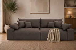 OTTO home Big-Sofa Mega-Sofa wahlweise in Cord oder Bouclé, mit Federkern & 6 Zierkissen