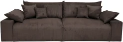 OTTO home Big-Sofa Mega-Sofa wahlweise in Cord oder Bouclé, mit Federkern & 6 Zierkissen