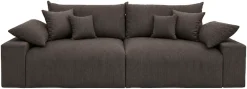 OTTO home Big-Sofa Mega-Sofa wahlweise in Cord oder Bouclé, mit Federkern & 6 Zierkissen