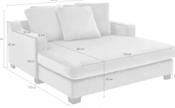 OTTO home Big-Sofa »Nobel« Megasessel, Loveseat, inkl. 5 Rückenkissen, frei im Raum stellbar