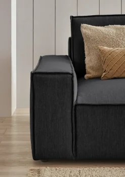 OTTO home Big-Sofa »SHERWOOD XXL Leinenoptik, Big-Sofa (316cm), extra tief (95 cm)« bequemer Sitzkomfort, Cord u. Leinenoptik, Kedernaht