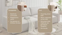 OTTO home Big-Sofa »SHERWOOD XXL Leinenoptik, Big-Sofa (316cm), extra tief (95 cm)« bequemer Sitzkomfort, Cord u. Leinenoptik, Kedernaht