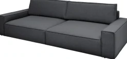 OTTO home Big-Sofa »SHERWOOD XXL Leinenoptik, Big-Sofa (316cm), extra tief (95 cm)« bequemer Sitzkomfort, Cord u. Leinenoptik, Kedernaht