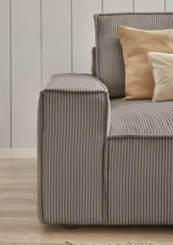 OTTO home Big-Sofa »SHERWOOD XXL Cord, Big-Sofa (316cm), extra tiefe Sitzfläche 95 cm« bequemer Sitzkomfort, Cord u. Leinenoptik, Kedernaht