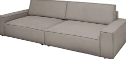 OTTO home Big-Sofa »SHERWOOD XXL Cord, Big-Sofa (316cm), extra tiefe Sitzfläche 95 cm« bequemer Sitzkomfort, Cord u. Leinenoptik, Kedernaht