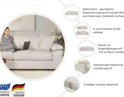 OTTO home Big-Sofa »Soft&Cosy XXL, B: 303 cm - OTTO. Verlässliche Qualität.« Mega-Sofa, Cord oder Chenille-Struktur, mit Federkern & 4 Zierkissen